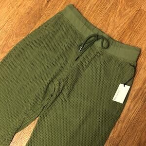 Electric & Rose Panama Mesh Jogger in Reefer Green Size Small
